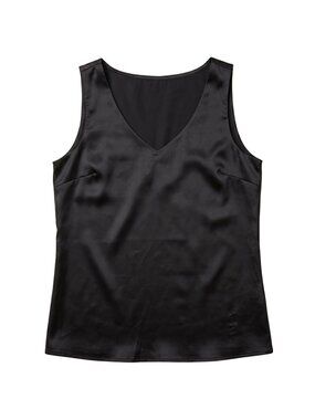 NWT | Silky Satin V-Neck Tank Top Sleeveless Essential Layering Cami | Medium